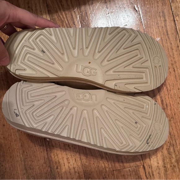 UGG Beige Suede Ankle Slip-Ons- kids - Picture 2 of 3
